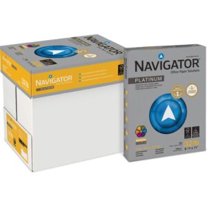 Navigator Platinum Office Multipurpose Paper 99 Brightness - Letter - 8 1/2" x 11" - 32 lb Basis Weight - Smooth - Jam-free - Bright White - 250/Pack - 8 / Carton