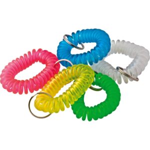 Baumgartens Plastic Wrist Coil Key Chains Assorted - 1 Each