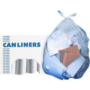 Heritage AccuFit Clear 55-gallon Can Liners 55 gal/75 lb Capacity - 53" Length x 40" Width x 1.30 mil (33 Micron) Thickness - Clear - Can - 20/Roll - 5 / Carton