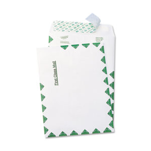 Survivor Lightweight 14 lb Tyvek Catalog Mailers, First Class, #6 1/2, Square Flap, Redi-Strip Adhesive Closure, 6 x 9, White, 100/Box