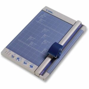 CARL Professional 12" Rotary Paper Trimmer 10 Sheet Cutting Capacity - 1 Carbide Blade - 12" Cutting Length - 0.8" Height x 10.3" Width x 12" Depth - Metal - Gray - 1 Each