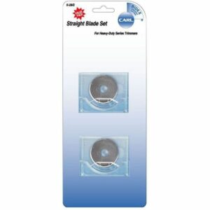 CARL Rotary Trimmer Straight Blade Set 1.10" Length - Straight Style - Steel - Silver - 2 / Set