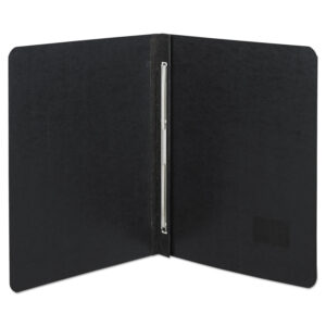 Acco PRESSTEX Report Cover with Tyvek Reinforced Hinge, Side Bound, Two-Piece Prong Fastener, 3" Capacity, 8.5 x 11, Black/Black