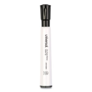 Universal Dry Erase Marker, Medium Bullet Tip, Black, Dozen