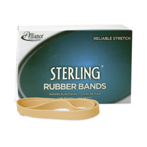 Alliance Sterling Rubber Bands, Size 105, 0.05" Gauge, Crepe, 1 lb Box, 70/Box