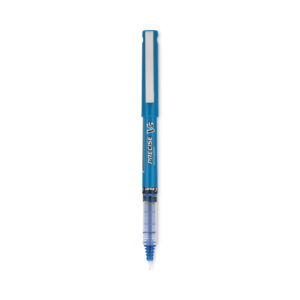 Pilot Precise V5 Roller Ball Pen, Stick, Extra-Fine 0.5 mm, Blue Ink, Blue/Clear Barrel, Dozen